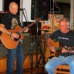 Dan Walek [left] with Dave Girdlestone guesting at a previous open mic -DEBBIE OSMOND