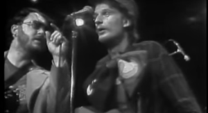 Joe Hall with Tony Quarrington during performance of 'Brain Damage Blues' with Continental Drift in 1977 -DAVE BINGHAM YOU TUBE SCREEN CAPTURE