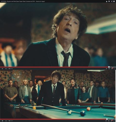 Bob Dylan ad for Chrysler 130202 on Super Bowl telecast