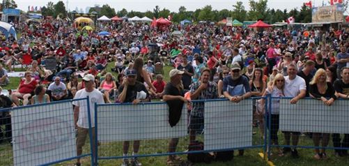 Crowd enjoying music in Woodbine Park in 2013 -Gary 17