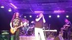 Anthony Cee with singer Maher on the big stage at the Monday Rockpile jam.  -Sharry Budd