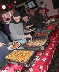 Digging in for the Christmas buffet at Southside Johnny's -Michele O'Neill