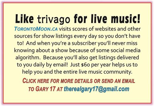Over 200 live music shows listed today