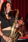 Kristen Au on tenor sax with BackTrack -GARY 17
